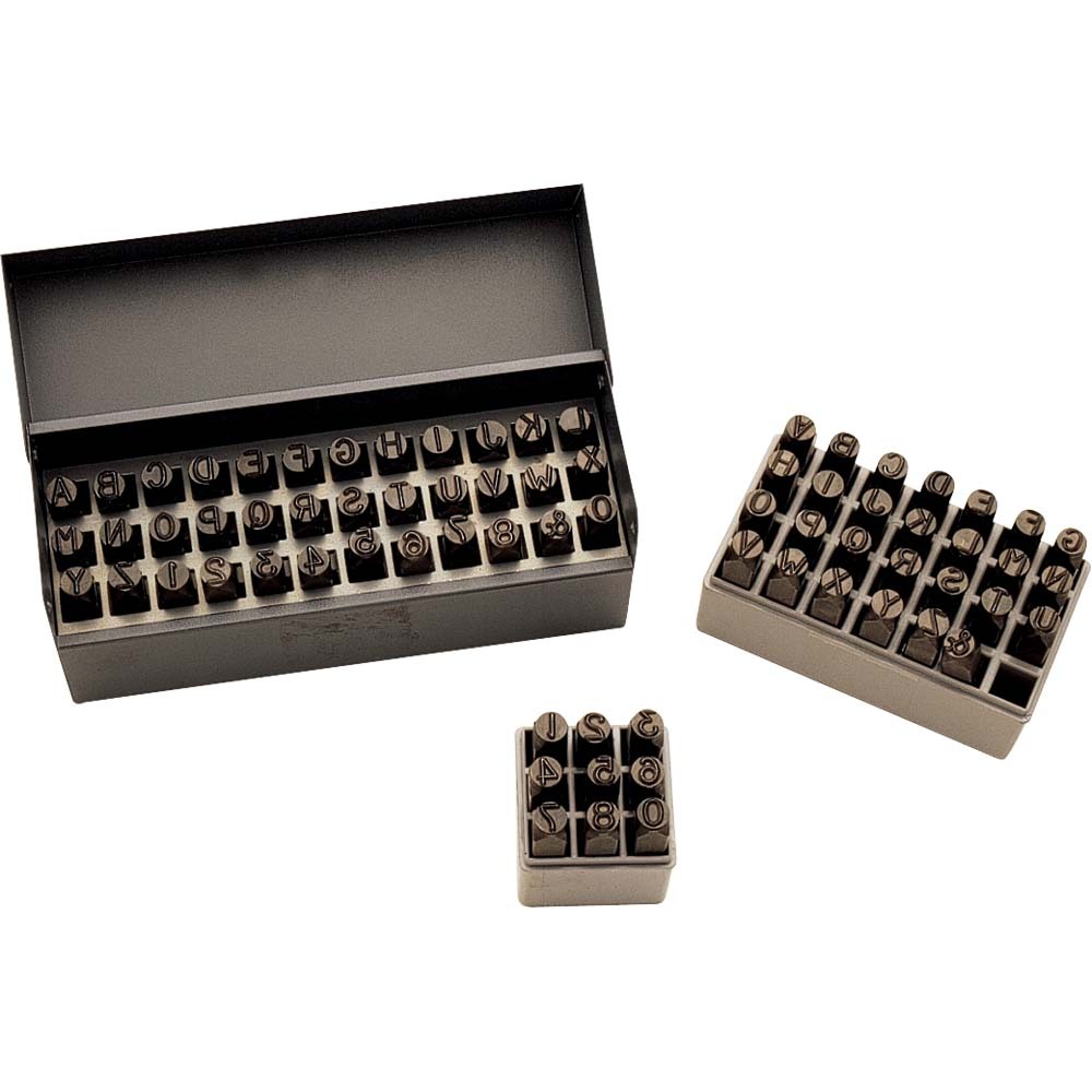 Hand Stamp, 3/8" Letter & Number Set