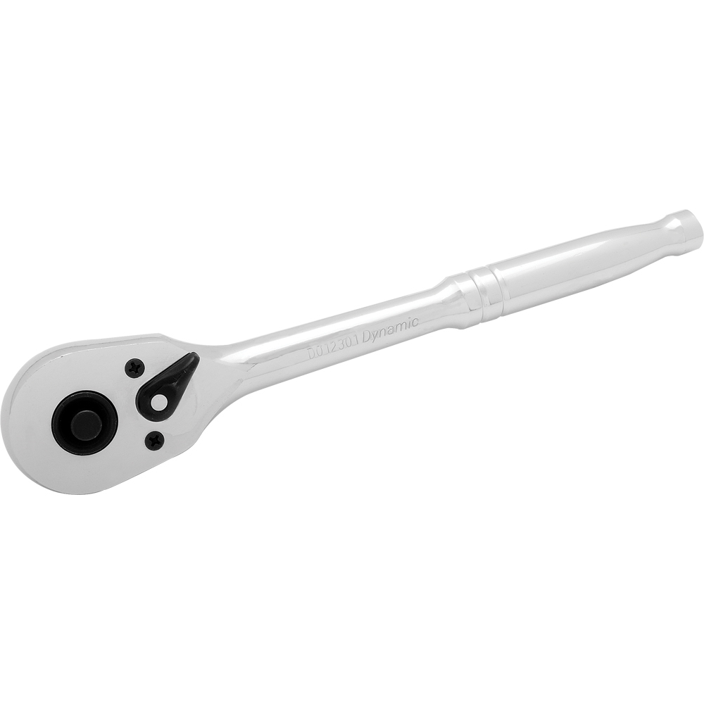 1/2" Drive 45 Tooth Quick Release Ratchet, 9" Long, Chrome Finish