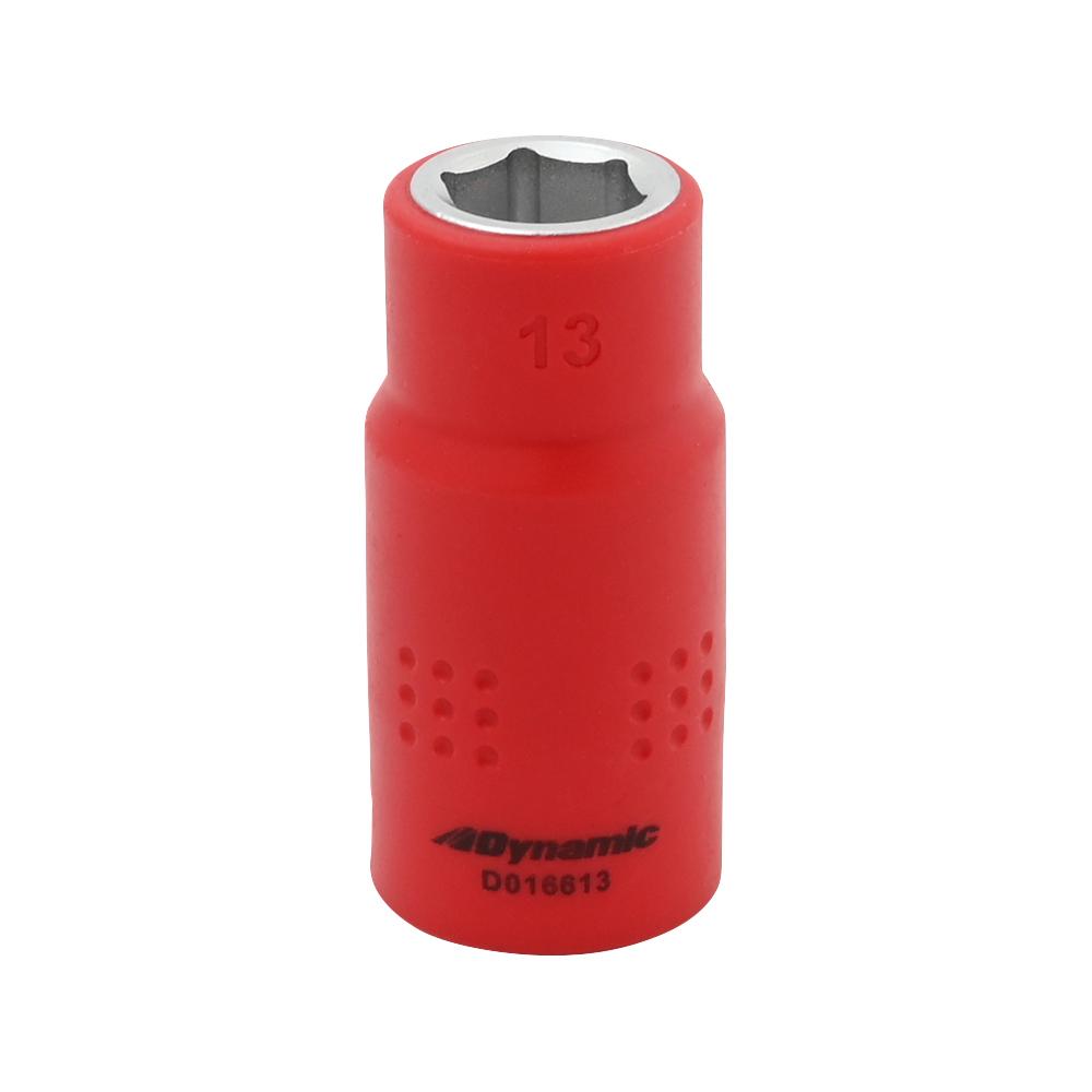 Insulated 1/2'' Drive 13mm, 6 Point Standard Length Socket, 1000V Insulated