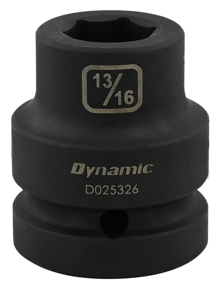 13/16'' X 1" Drive, 6 Point Standard Length, Impact Socket