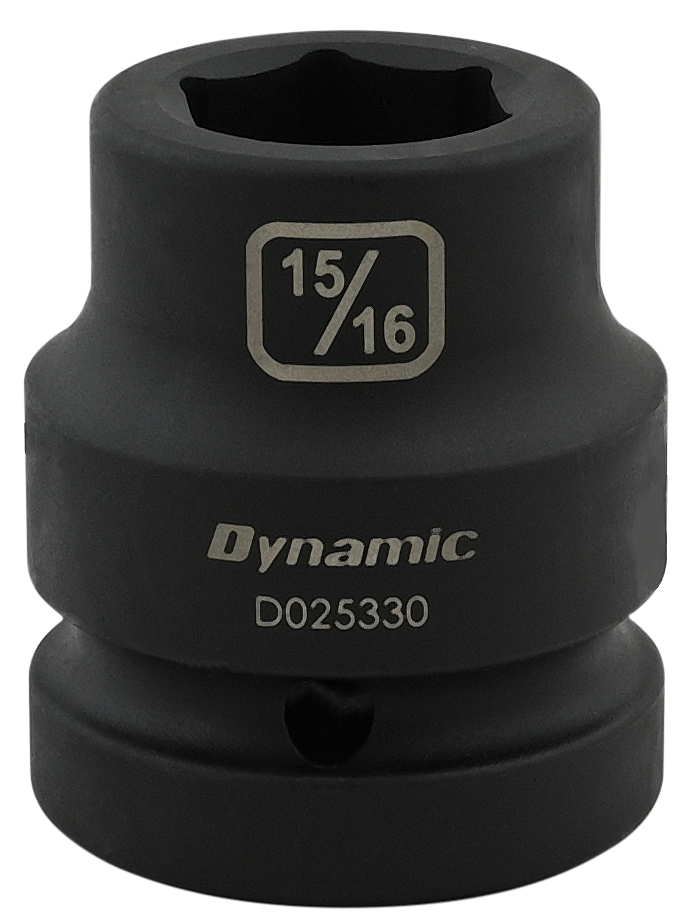 15/16'' X 1" Drive, 6 Point Standard Length, Impact Socket