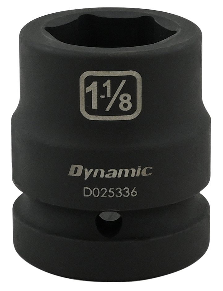 1-1/8'' X 1" Drive, 6 Point Standard Length, Impact Socket
