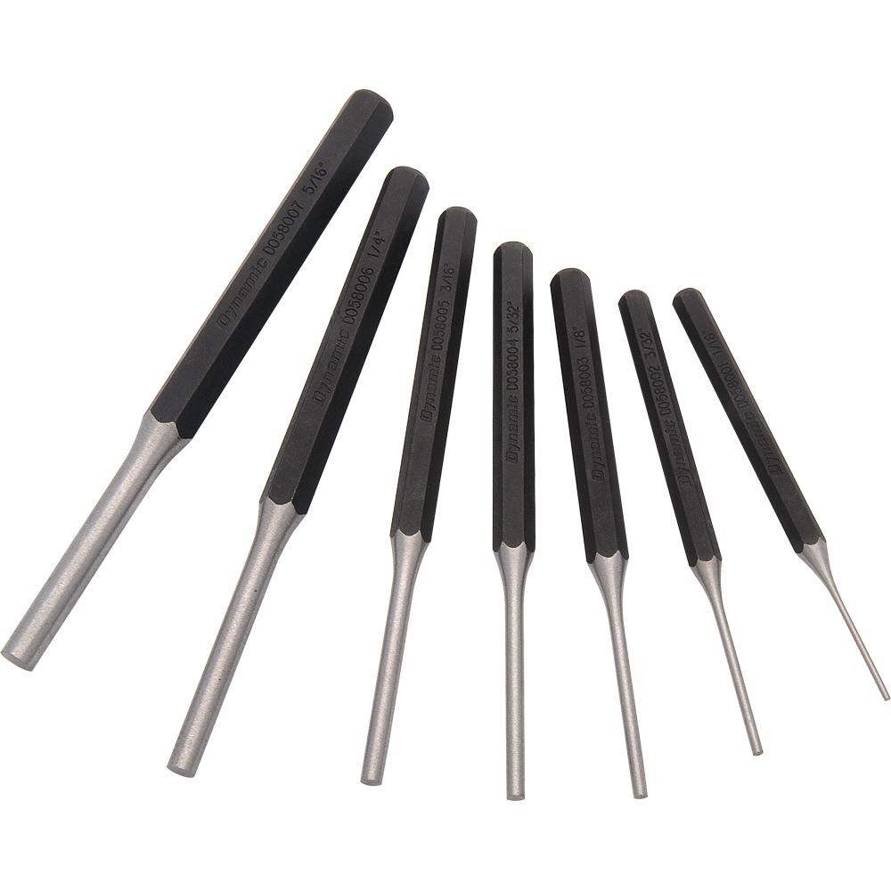 7 Piece Pin Punch Set, 1/16" - 5/16"