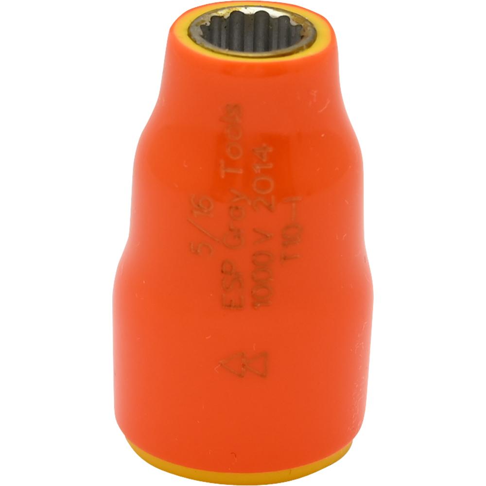 5/16" X 3/8" Drive, 12 Point Standard Length Socket, 1000V Insulated