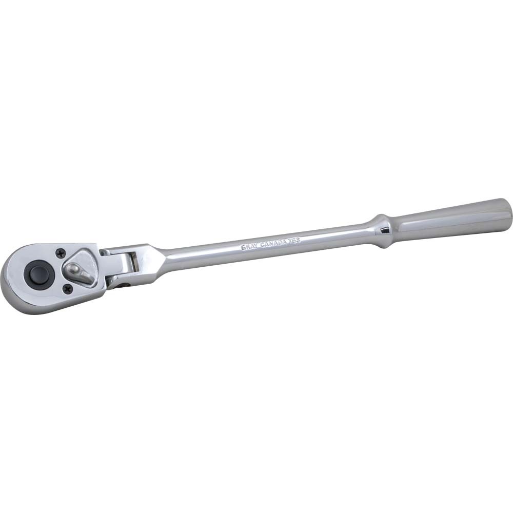 3/8" Drive 45 Tooth Chrome Reversible Ratchet, Flexible Head, 11-3/8" Long