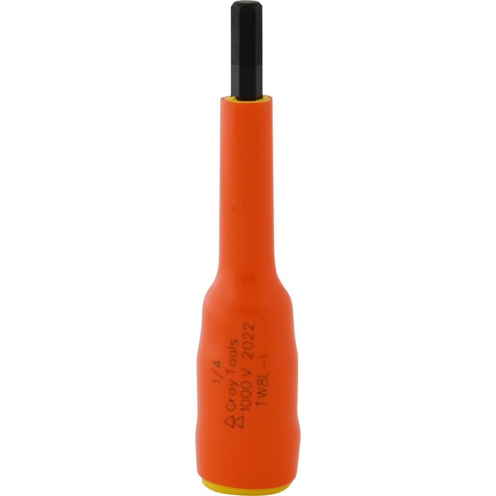 1/4" X 3/8" Drive Extra Long Hex Head, 1000V Insulated Socket