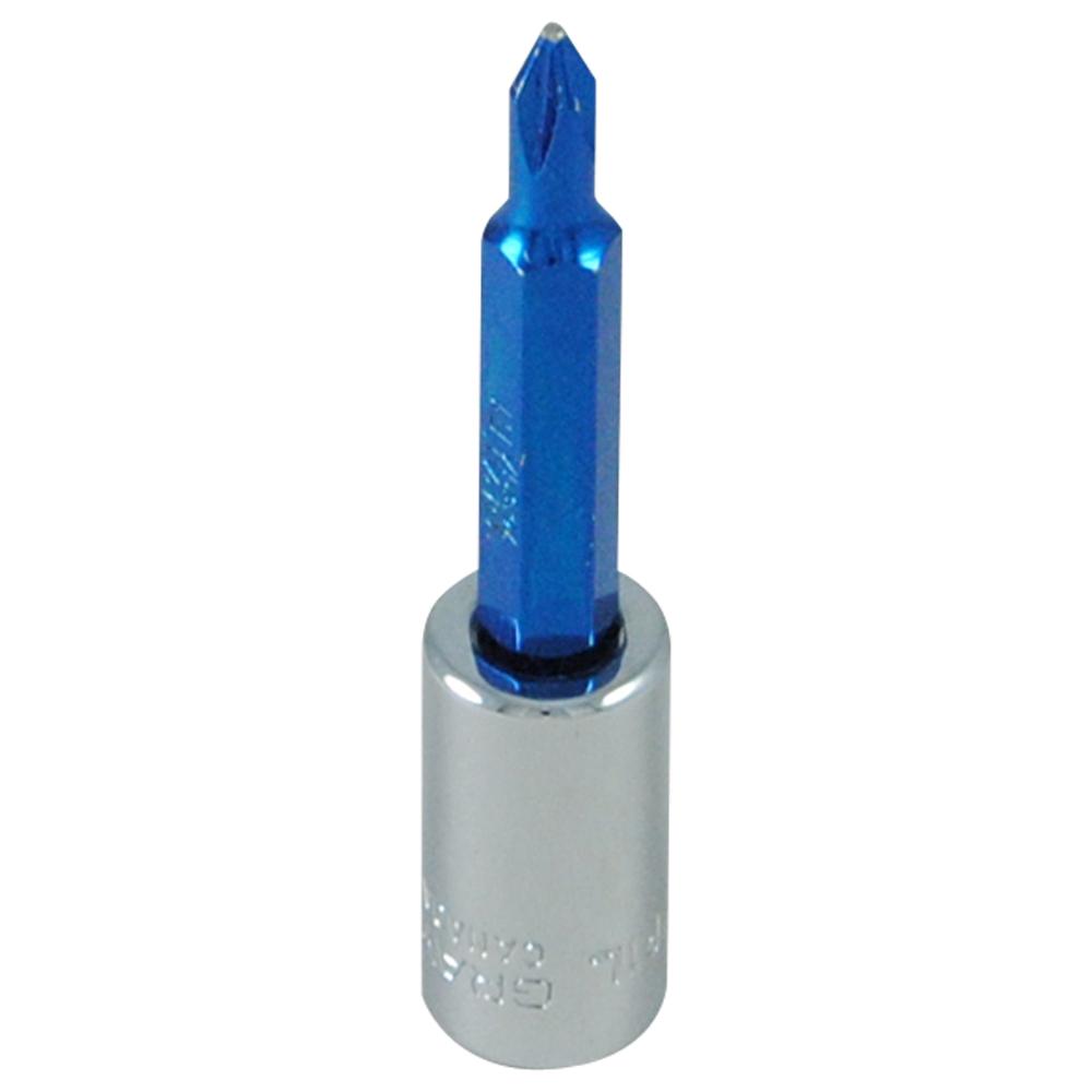 1/4" Drive Phillips® Bit Socket, No 1L, Chrome Finish Socket