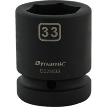 Gray Tools D025033 - 33mm X 1" Drive, 6 Point Standard Length, Impact Socket
