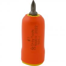 Gray Tools TP1-I - No. 1 X 3/8" Drive Standard Length Phillips Head, 1000V Insulated Socket