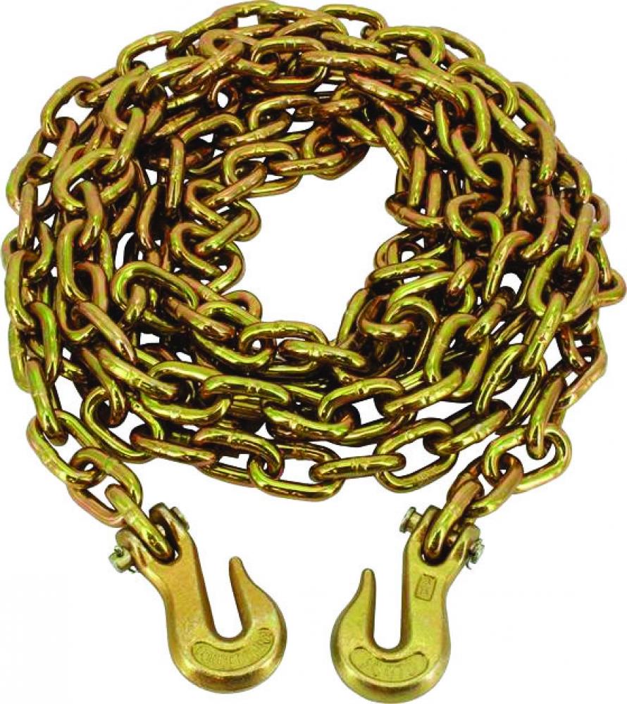 1/2"x20' Gr70 Transport Chain WLL 11300Lbs w/Clevis Grab Hks