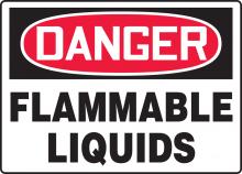Accuform MCHG102VS - Safety Sign, DANGER FLAMMABLE LIQUIDS, 10" x 14", Adhesive Vinyl