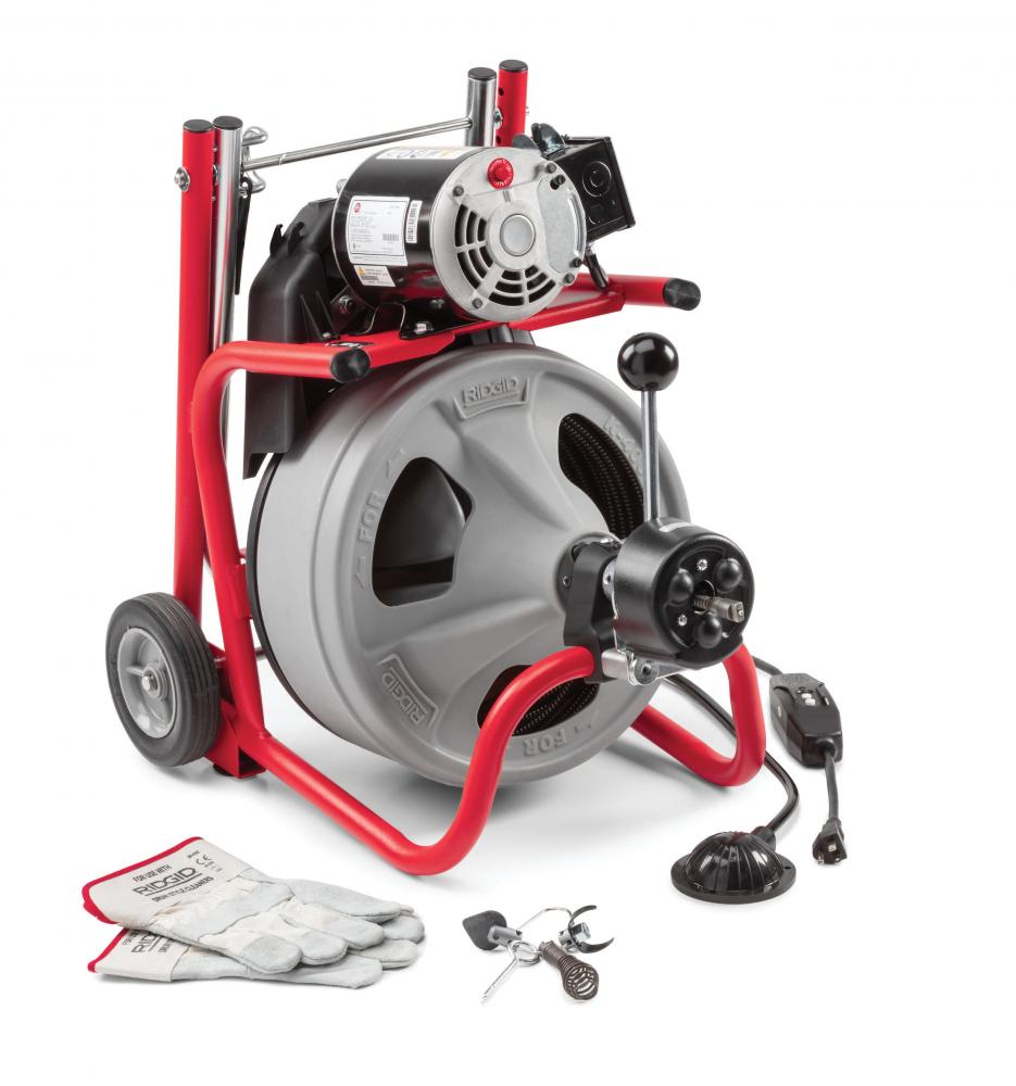 K-400 Machine with Gloves & Std. Equipment: C-32 IW 3/8" x 75' (10 mm x 23 m) Solid Core (In