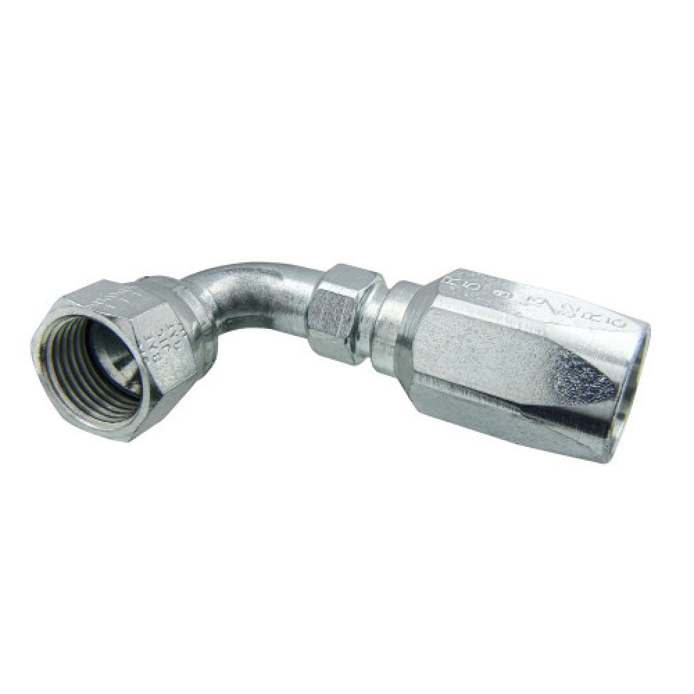 1/4"x1/4" Hose Ends(JIC 37°) Elbow 90° Female Swivel Steel