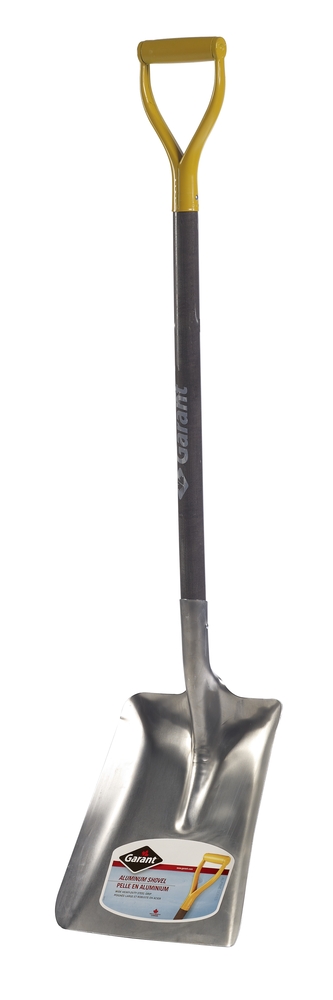 Snow shovel, 11" aluminum blade, steel D-grip