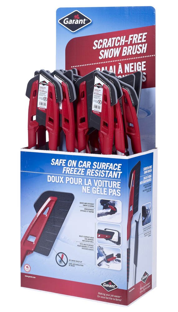 Snow brush, 28" with EVA complete head, in display, Garant