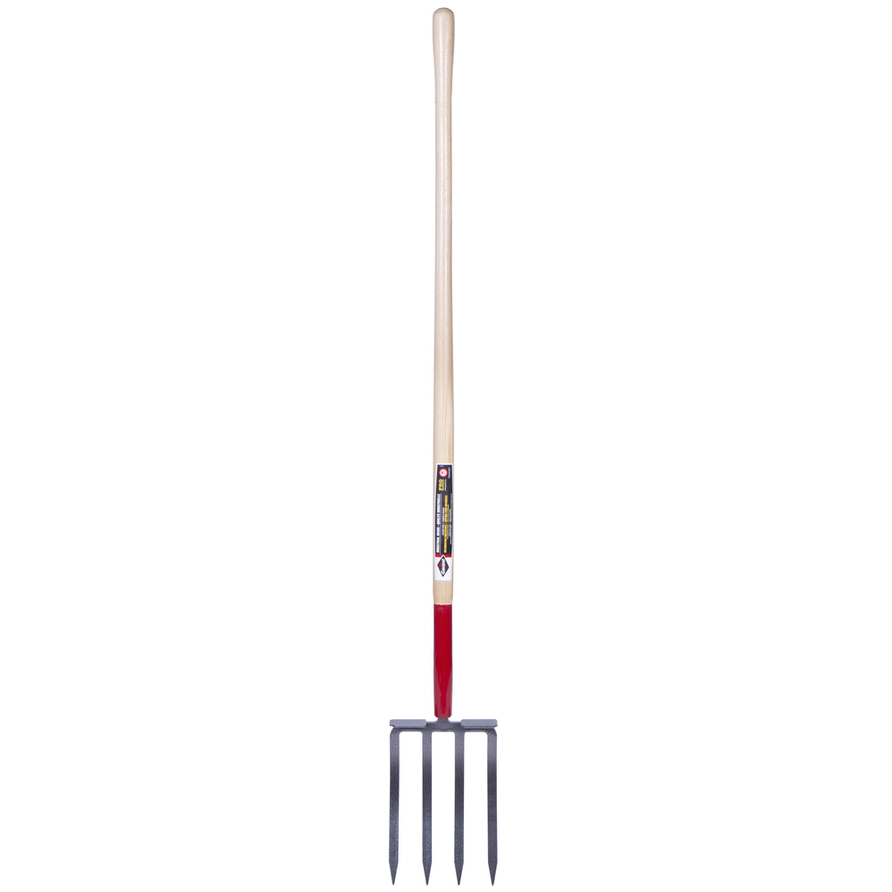 Spading fork, 4 tines/11", wood handle, lh, Garant Pro