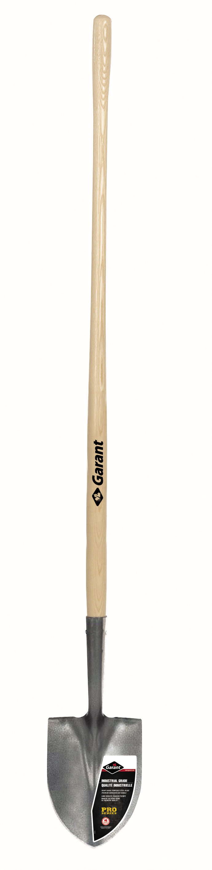 Shovel, tempered rp blade, 6" x 8.38", 42" hdle, lh