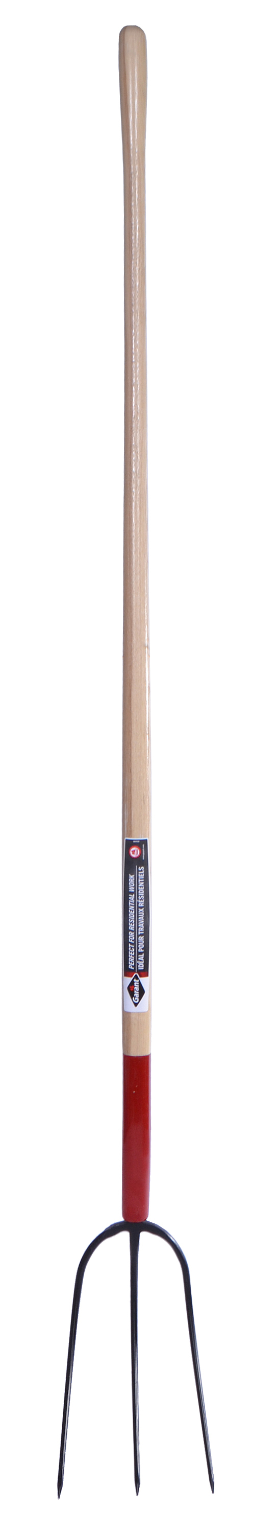 Hay fork, 3 tines/12", 54" wood handle, lh