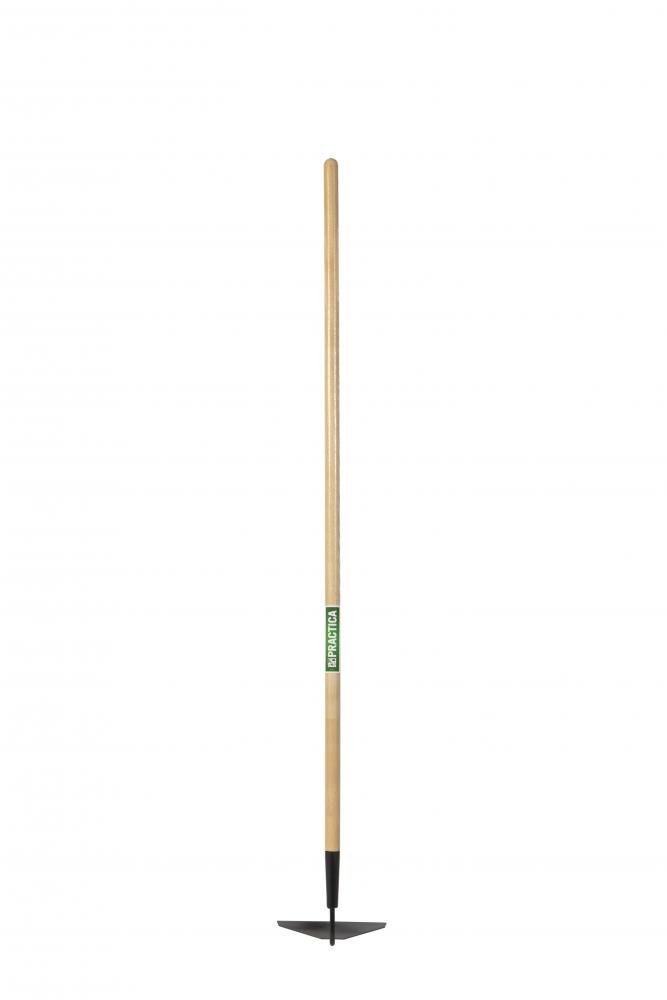 Garden hoe, 8", shank type, wood handle, Practica