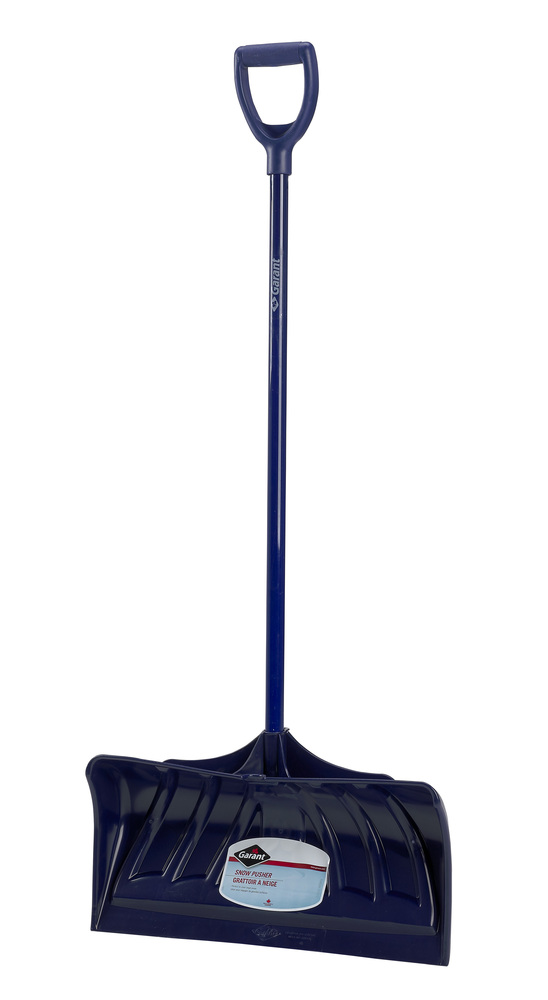 Snow pusher, 24" py blade, straight aluminum hdle, Yk ergo