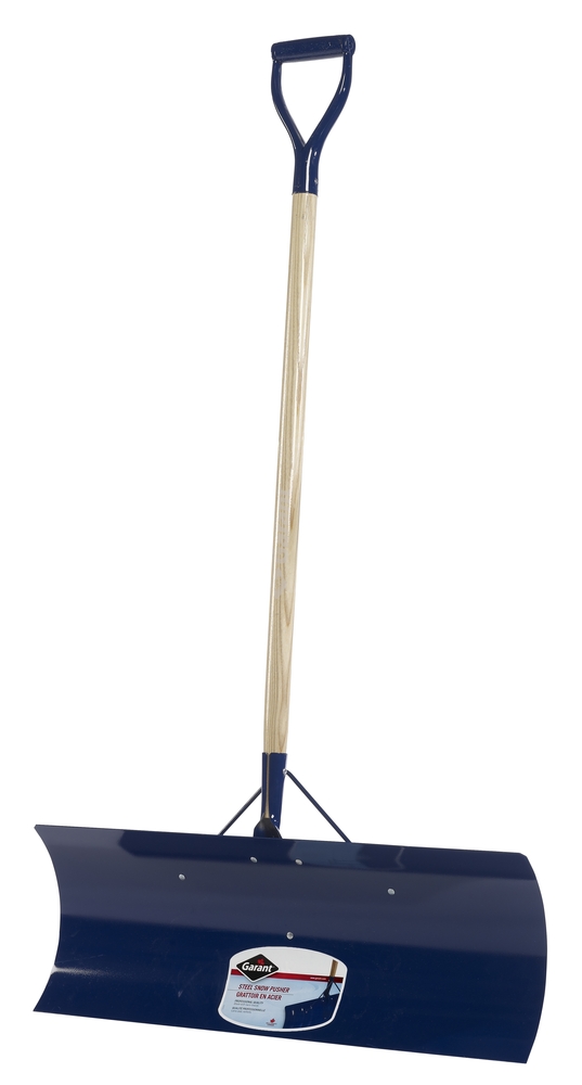 Snow pusher, 30" steel blade, wood handle, dh, YK