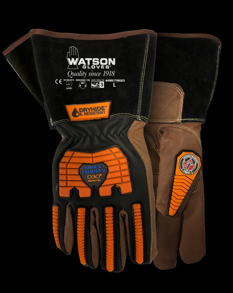 SHOCK TROOPER A7 D30 BACK ANTIVIBE PALM LINED GAUNTLET GOATSKIN - XS