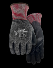Watson Gloves 384-S - STEALTH BLACK WIDOW A6 13GG LIGHT POLYURETHANE COATED - S
