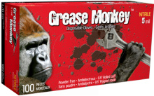 Watson Gloves 5554PF-S - GREASE MONKEY 5 MIL NITRILE BLACK DISPOSABLE - S