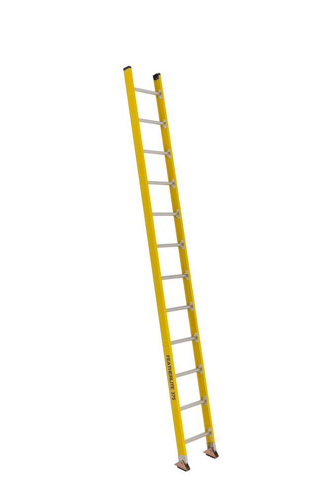 12' Fiberglass Straight Ladder Type IAA 375 Load Capacity (lbs)