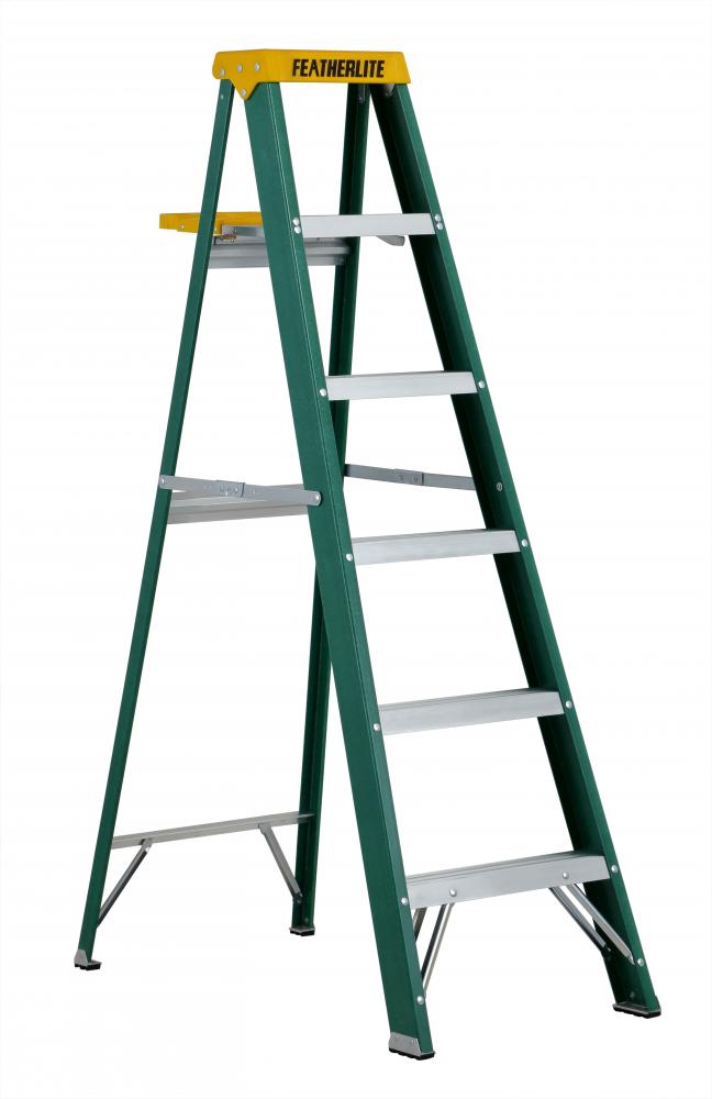 6' Fiberglass Step Ladder Type II 225 Load Capacity (lbs)