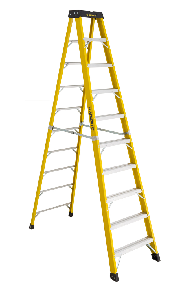 10' Fiberglass Step Ladder Type IA 300 Load Capacity (lbs)