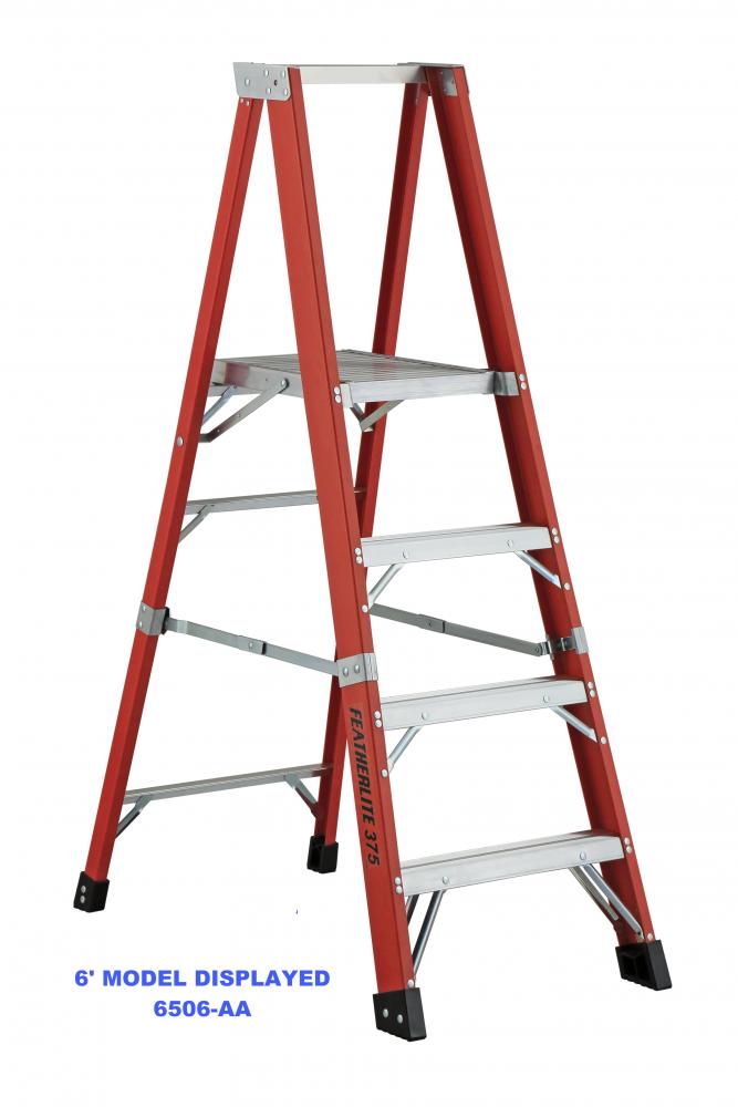 12' Fiberglass Step Ladder Type IAA 375 Load Capacity (lbs)