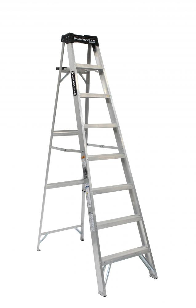 8' Aluminum Step Ladder,  Type IA, 300 lb Load Capacity