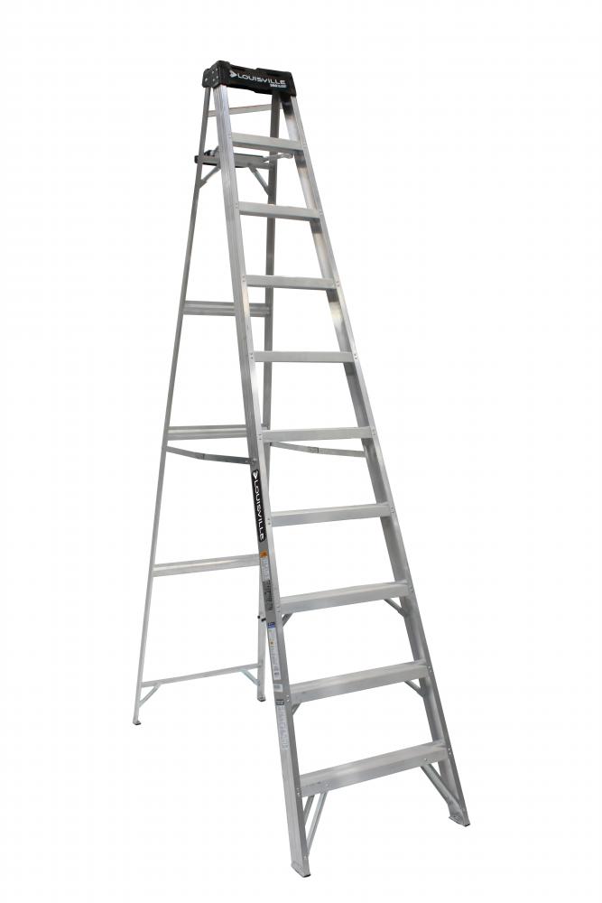 10' Aluminum Step Ladder,  Type IA, 300 lb Load Capacity