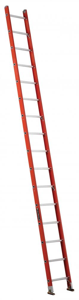 16' Fiberglass Straight Ladder, Type IA, 300 lb Load Capacity