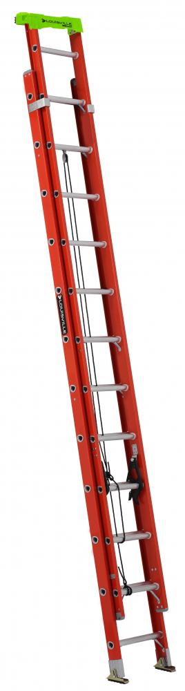 24' Fiberglass Extension Ladder, w/ProTop, Type IA, 300 lb Load Capacity