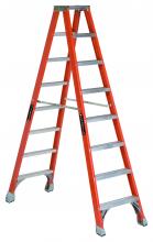Louisville Ladder Corp FM1508 - 8' Fiberglass Twin Step Ladder, Type IA, 300 lb Load Capacity
