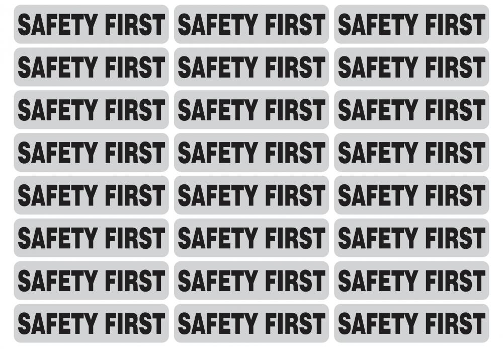 "SAFETY FIRST" Reflective strip