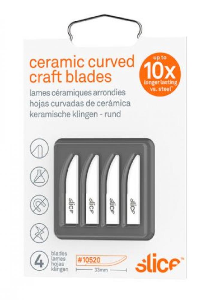 Slice Curved Edge Rounded Tip Ceramic Blade (4 blades/pack)