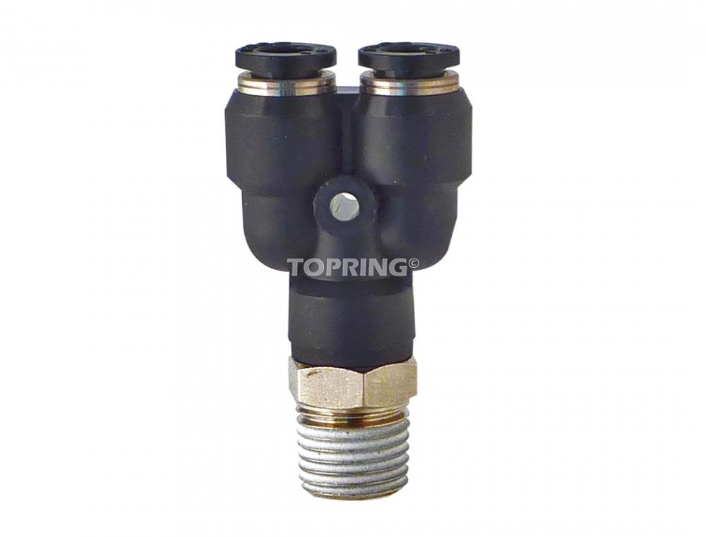 1/2 in. Push-to-Connect to 1/2 (M) BSPT Y Adapter