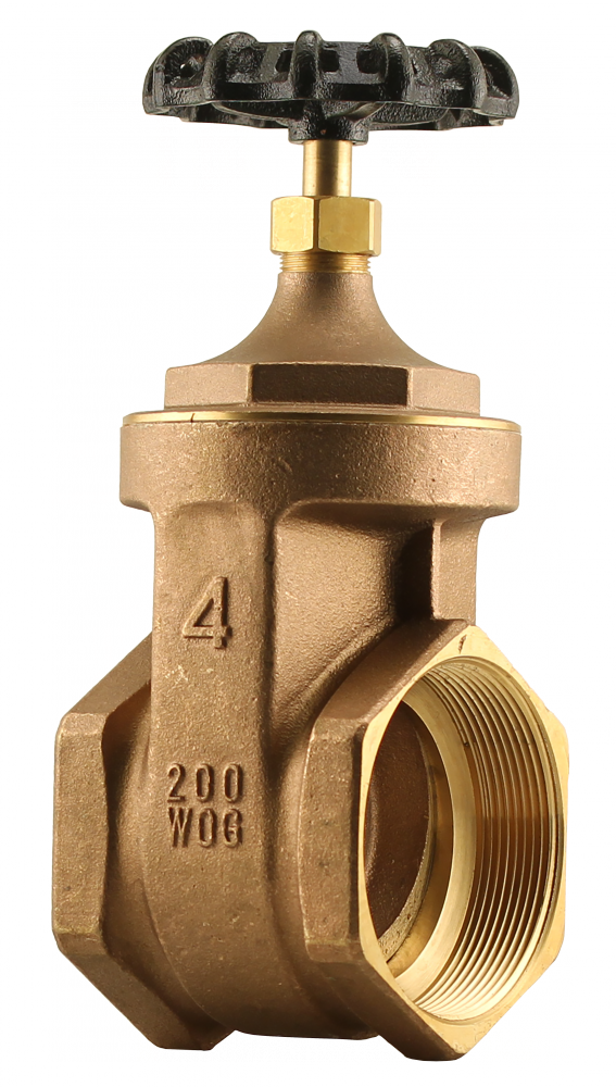 4" FPT GATE VALVE - 200 WOG