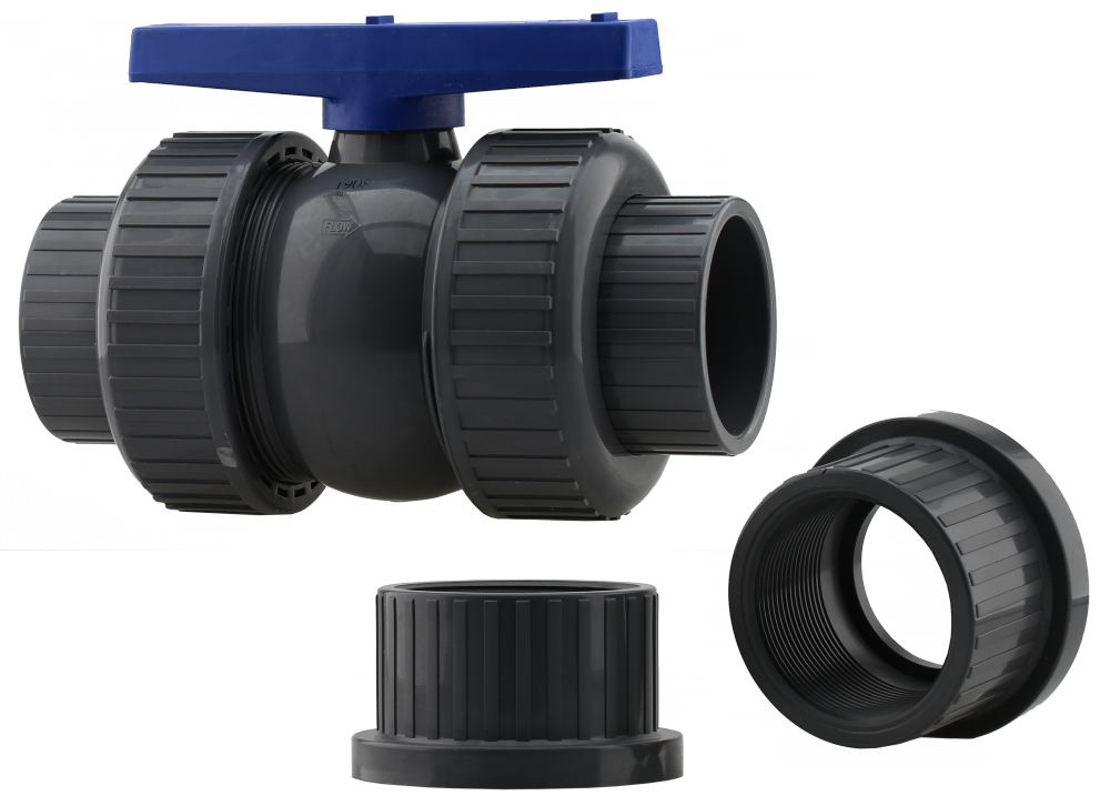 3" FPT UNION PVC BALL V DELUXE