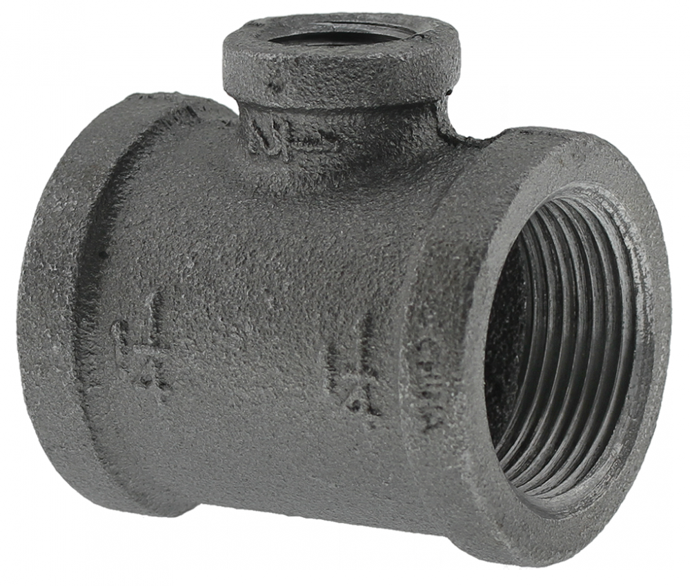 1-1/4" x1-1/4"x1/2"R TEE-BLACK
