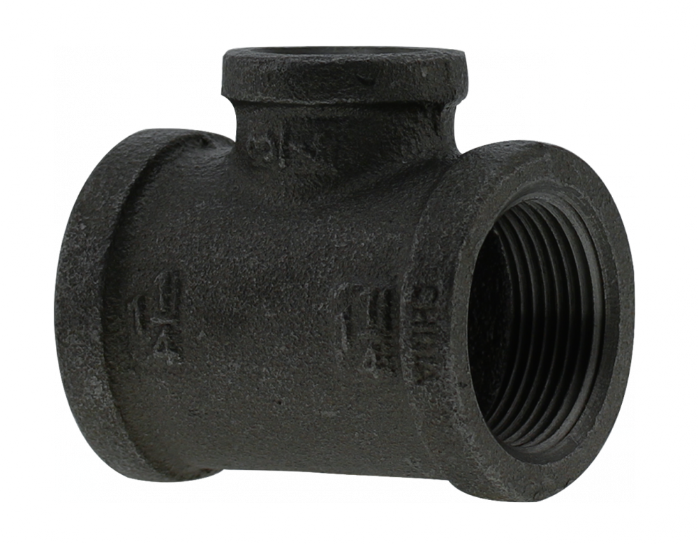 1-1/4" x1-1/4"x3/4"R TEE-BLACK