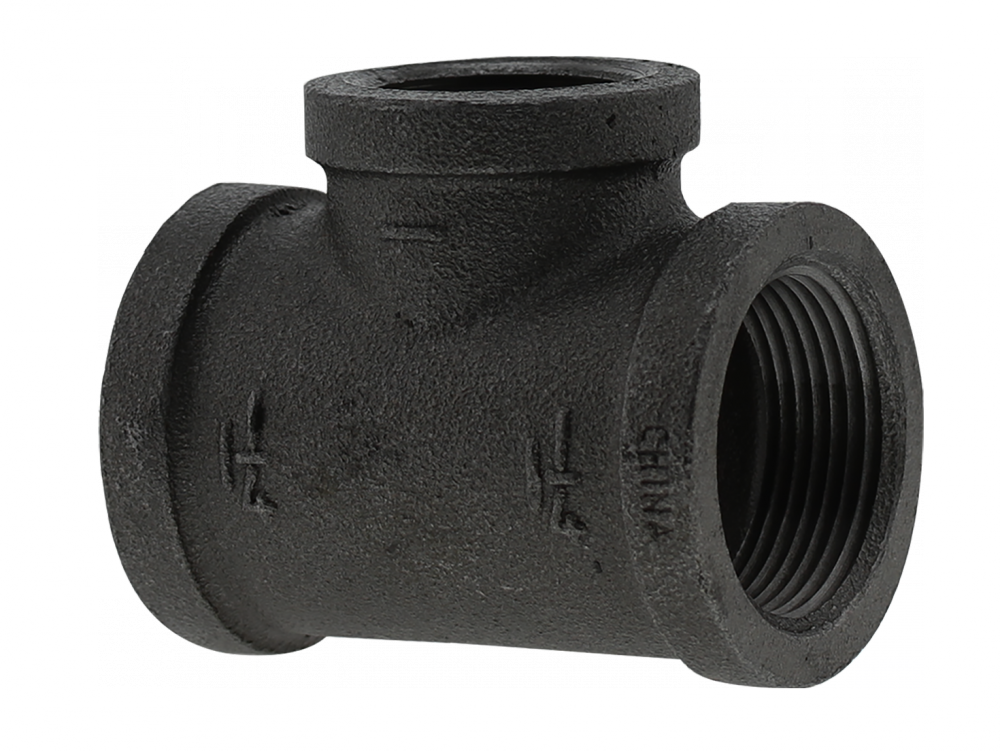1-1/4" x1-1/4"x1" RD TEE-BLACK