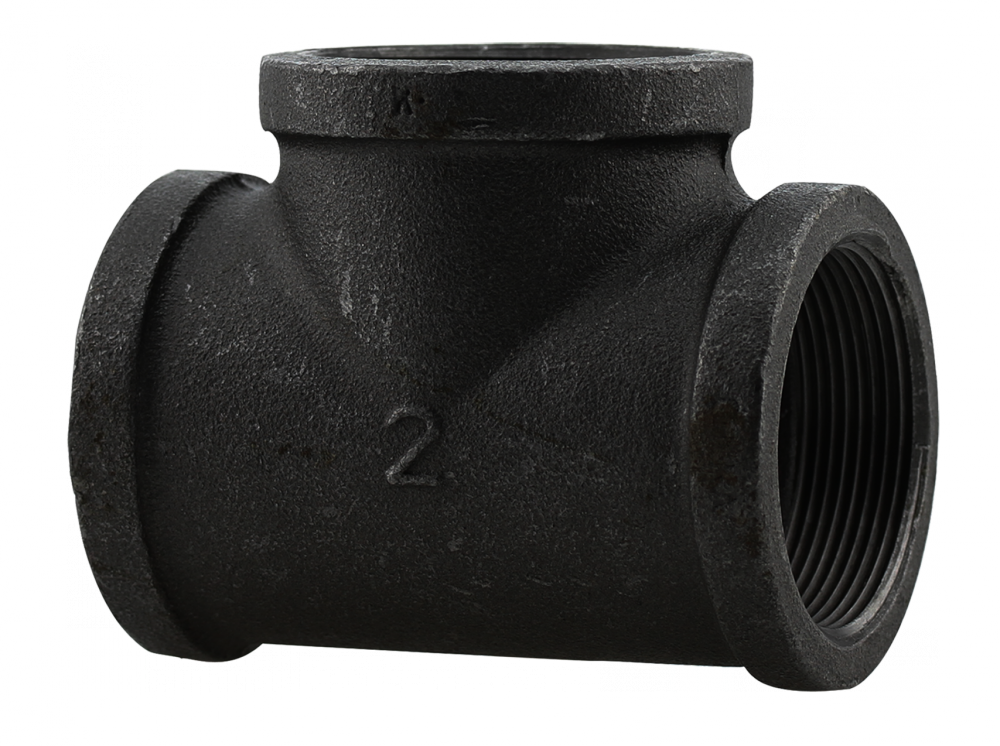 2" TEE - BLACK