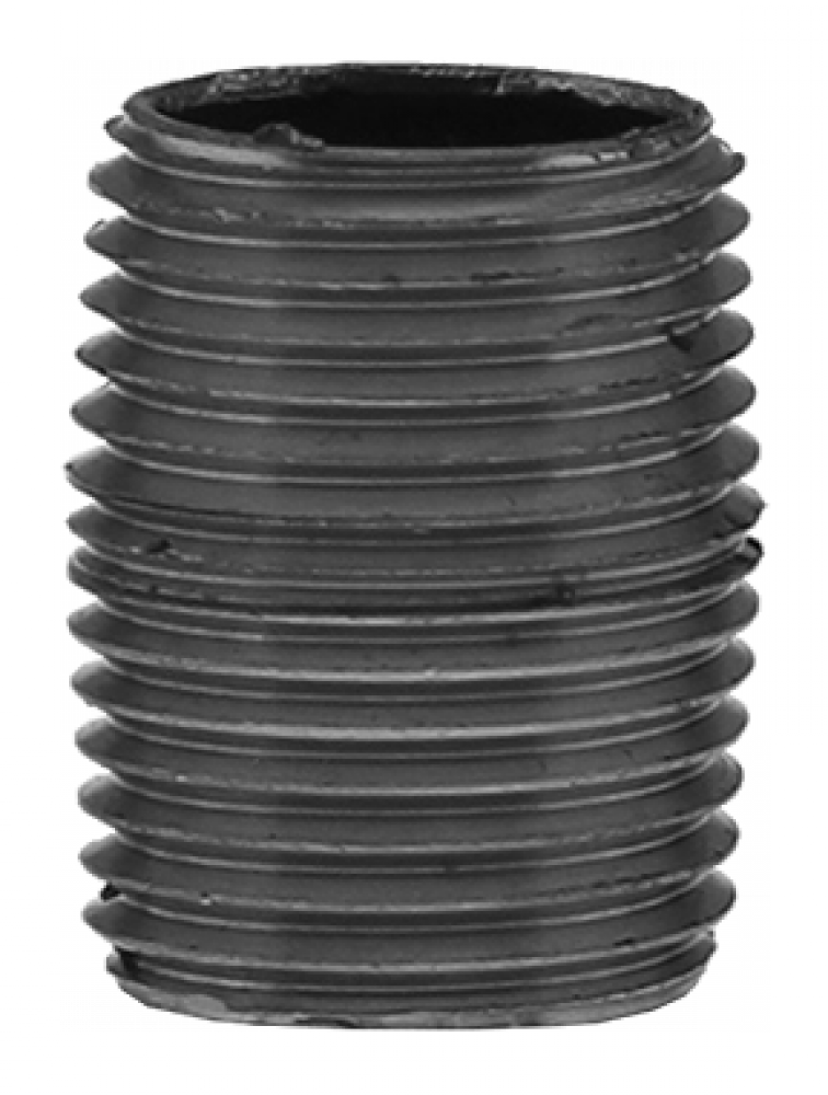 1/2" x CLOSE NIPPLE - BLACK
