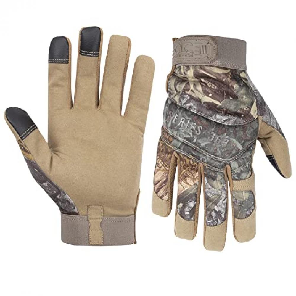 DESERT CAMO WORK GLOVES - L