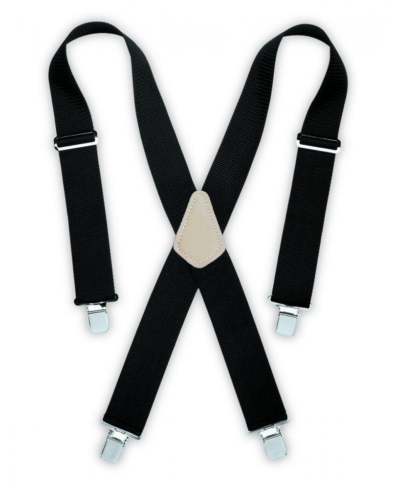 HEAVY-DUTY ELASTIC SUSPENDERS - BLACK
