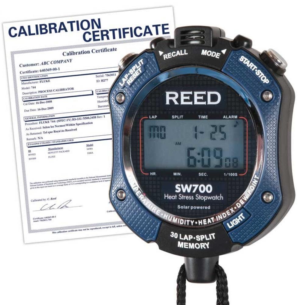 REED SW700-NIST Heat Stress Stopwatch, includes NIST Traceable Certification